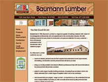 Tablet Screenshot of baumann-lumber.com